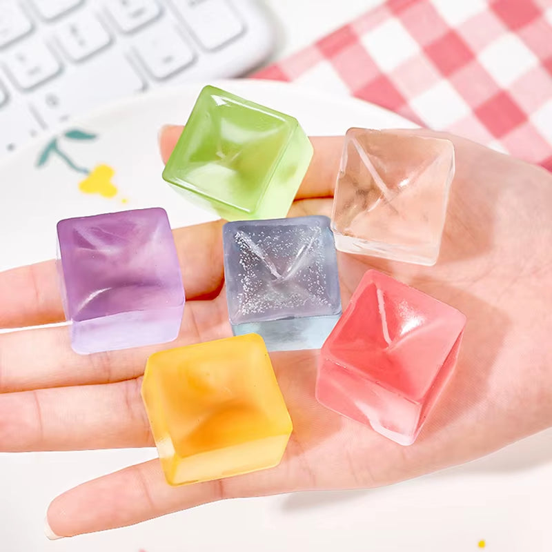 Squishy Ice Cube Fidget anti Stress Squeeze Toy Kids Adults Party Gifts Decompression Autism ADHD Sensory Anxiety Therapy