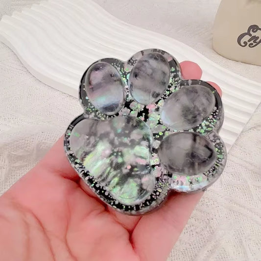 Adorable Cat Paw Sequin Squishy Toy for Stress Relief and Fun! 🐾✨ Squeeze Away Your Worries!