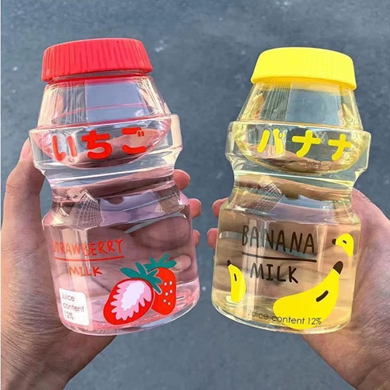 480Ml Plastic Water Bottle Tour Drinking Bottles Shaker Yakult Shape Cute Kawaii Milk Carton for Travel