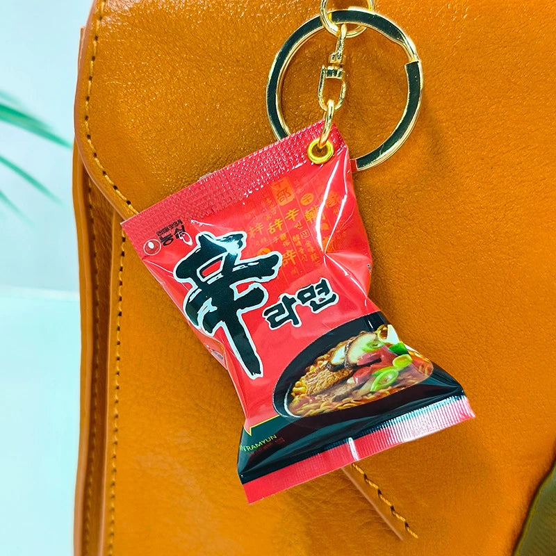 Instant Noodles Keychain Mini Snack Pendant Bag