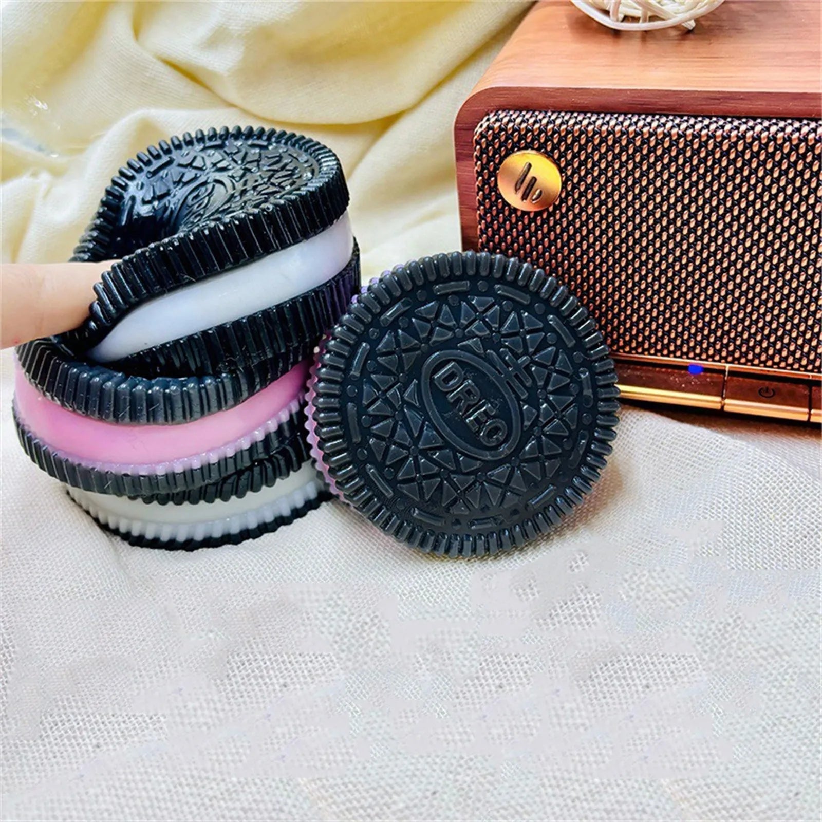 Decompression Cookie Soft Squishes Toy Biscuit Stress Relief Toy Funny Squeeze Toy Hand Relax Sensory Fidget Toys