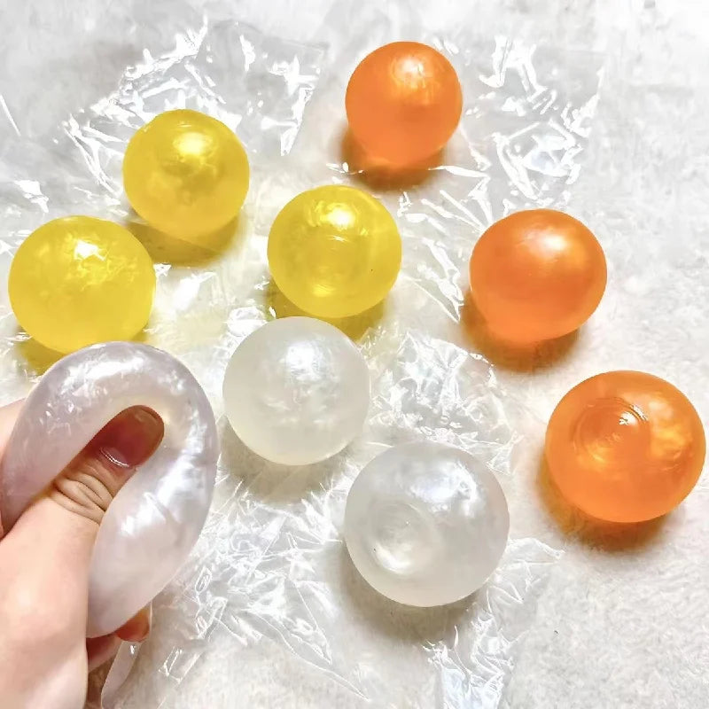 Pearlescent Malt Syrup Stress Ball Squeeze Kids Adult Stress Relief Toy Transparent Fun Slow Rebound Baby Toy Birthday Gift