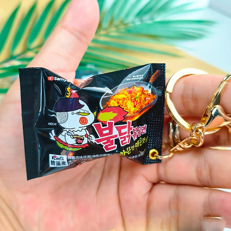 Instant Noodles Keychain Mini Snack Pendant Bag