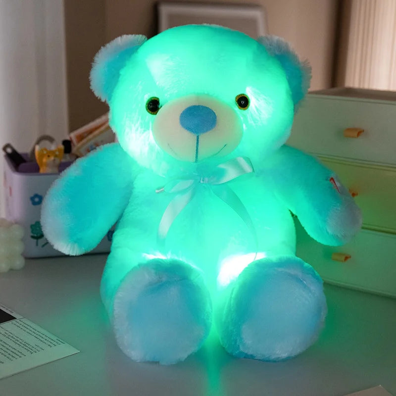 Colorful Glowing Bear Plush Toy Luminous Creative Light up LED Teddy Bear 