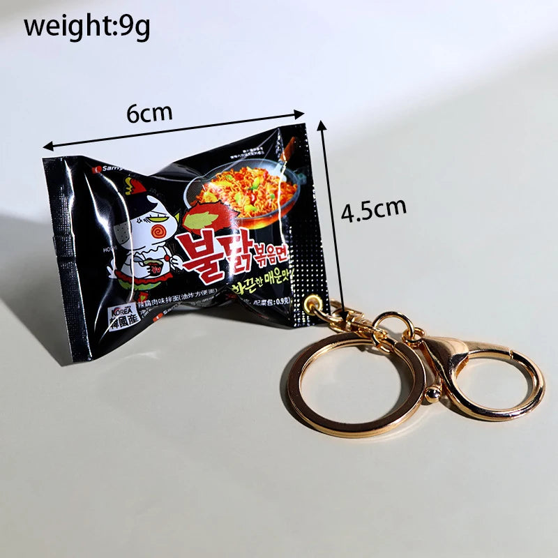 Instant Noodles Keychain Mini Snack Pendant Bag