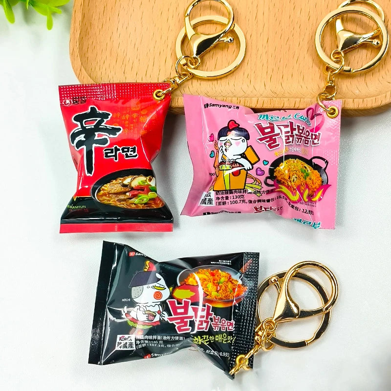 Instant Noodles Keychain Mini Snack Pendant Bag