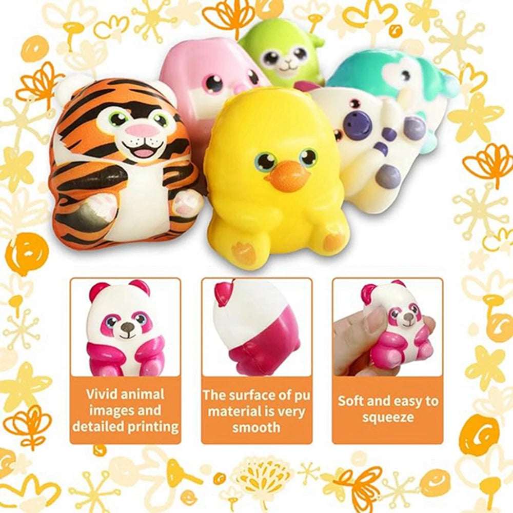 6/12PCS Mini Kawaii Cute Stress Relief Squeeze Toys Slow Rising Squishies Toys Carnival Goodie Bag Stuffers