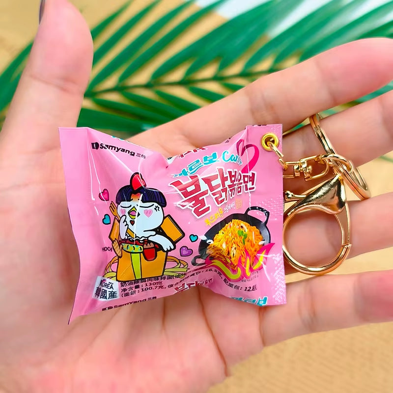 Instant Noodles Keychain Mini Snack Pendant Bag