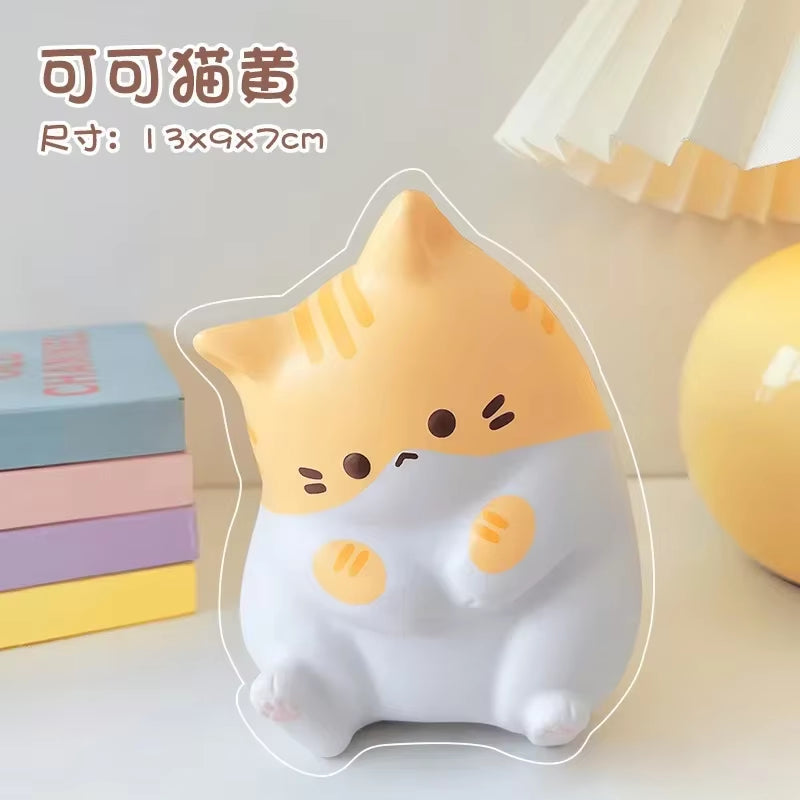 New Cat Stress Relief Squishy Toy PU Slow Rising Squeeze Antistress Ball Cartoon Table Ornaments Squishy Stress Reliever Toys