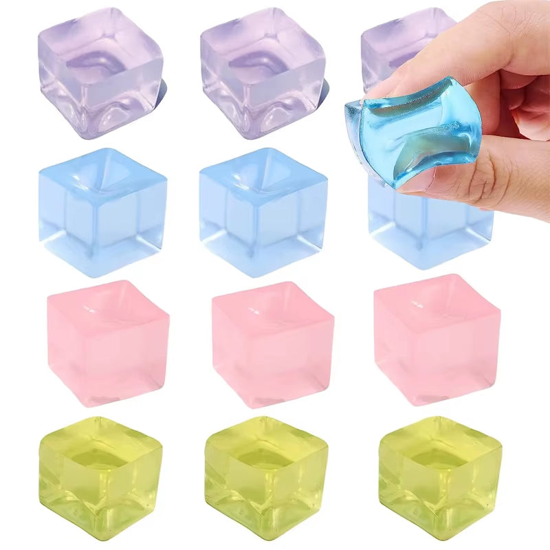 Squishy Ice Cube Fidget anti Stress Squeeze Toy Kids Adults Party Gifts Decompression Autism ADHD Sensory Anxiety Therapy