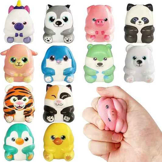 6/12PCS Mini Kawaii Cute Stress Relief Squeeze Toys Slow Rising Squishies Toys Carnival Goodie Bag Stuffers